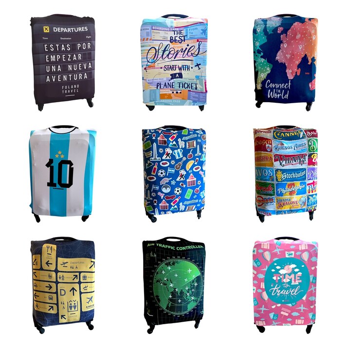 PACK X 5 FUNDAS PARA VALIJA MEDIANA - SURTIDAS